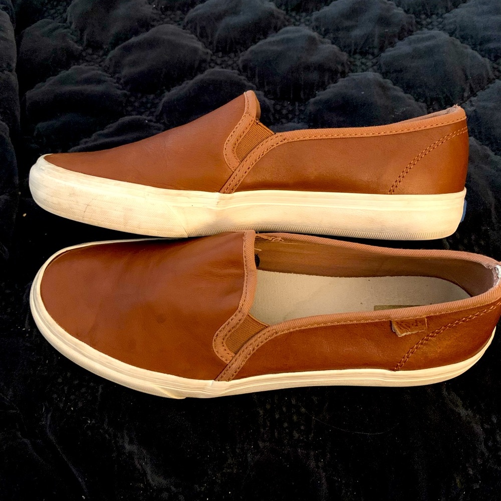 Keds Double Decker Leather Slip On Women's Sneakers Shoes
